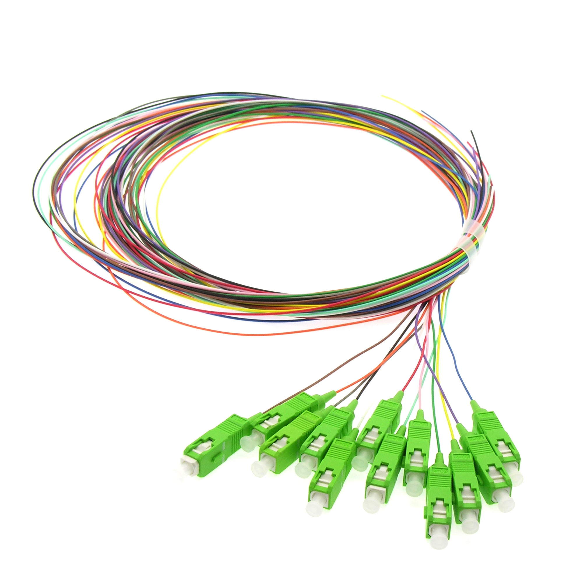 12-Pck 2m SC/APC Multicolor Pigtail 12-Pck 2m SC/APC Multicolor Pigtail
